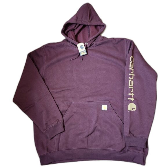 Carhartt Loose Fit Hoodie – Men’s 2XL – Port Color – Logo Sleeve - Picture 1 of 9
